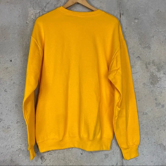 Day of the dead skull floral marigold yellow crewneck sweatshirt medium - Picture 4 of 7